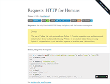 Tablet Screenshot of docs.python-requests.org